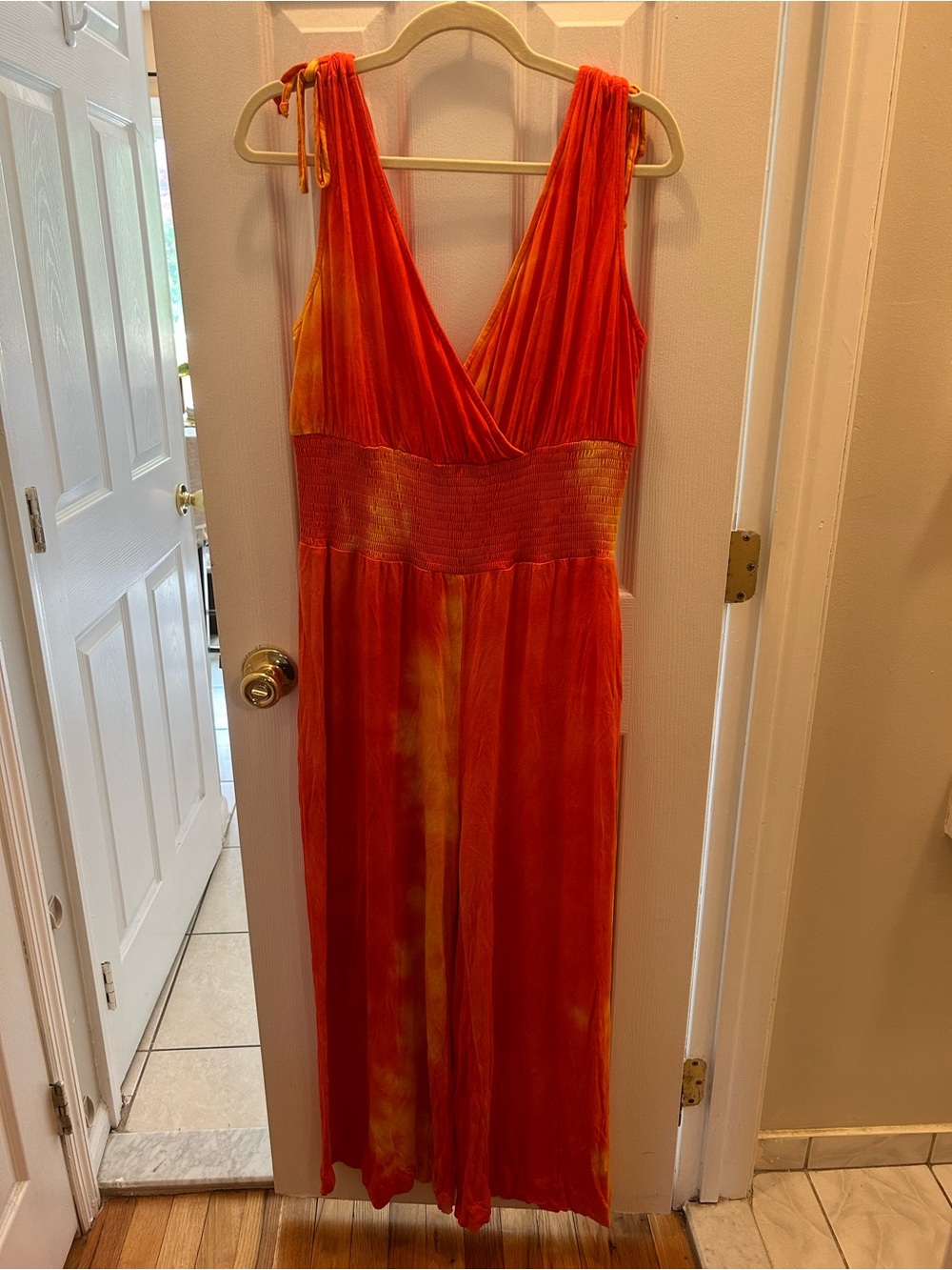 Women’s Orange Tie-Dye Jumpsuit
